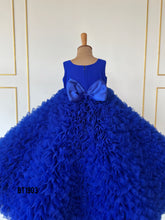 Load image into Gallery viewer, BT1903 Royal Blue Blossom: Luxurious Baby Party Dress