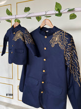 Load image into Gallery viewer, BT1994 Roar in Style: Majestic Navy Kurta for Father & Son