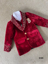 Load image into Gallery viewer, BT2065 Royal Red Velvet Party Wear Suit for Your Little Boys 👑❤️