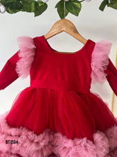 Load image into Gallery viewer, BT1584 Crimson Cheer Festive Frock

