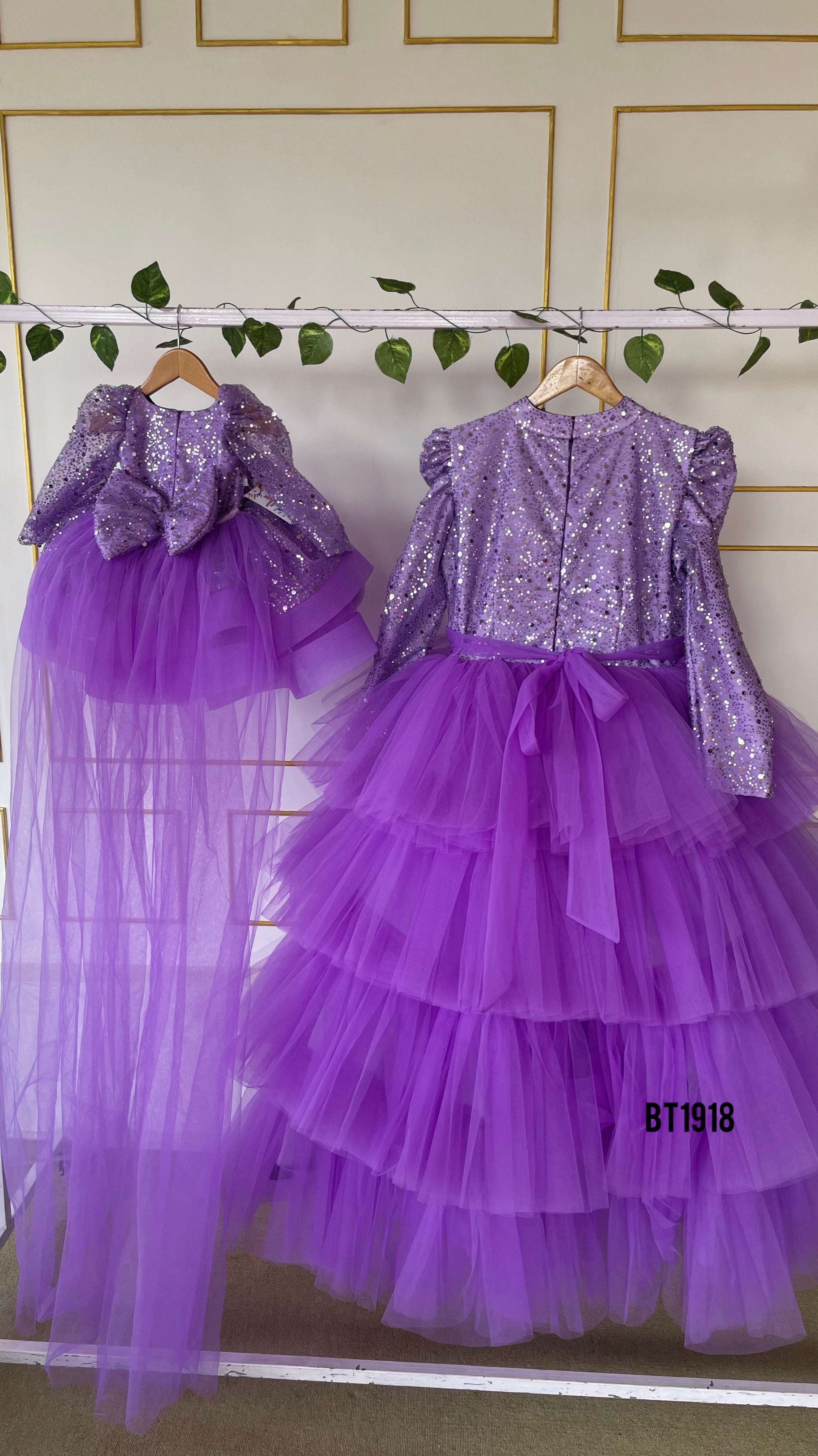 BT1918 Lavender Love - Mom & Baby Combo Dress