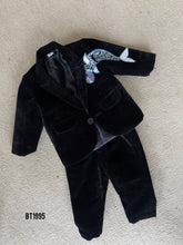 Load image into Gallery viewer, BT1995 Shark-Themed Velvet Boys Party Wear Suit for Bold Little Gentlemen