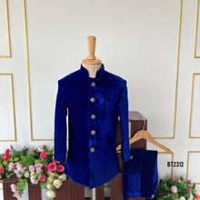 Load image into Gallery viewer, BT2312 ✨ The Royal Prince Velvet Ensemble 👑💙