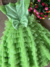 Load image into Gallery viewer, BT1521 Sparkling Lime Blossom Dress - A Delightful Choice for Little Celebrants!