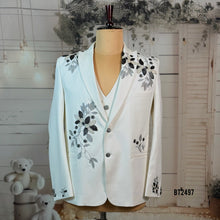 Load image into Gallery viewer, BT2497 White Embroidered Dad-Son Combo Blazer Set | Royal Family Party Wear Outfit