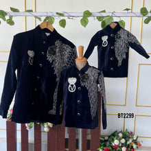 Load image into Gallery viewer, BT2299 👑 Royal Majesty Family Twinning Set – Dad & Son Matching Perfection! 🖤✨