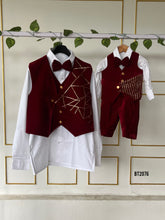 Load image into Gallery viewer, BT2076 🎩 Dapper Duo: Father-Son Velvet Vest Combo ✨