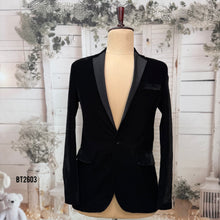 Load image into Gallery viewer, BT2603 - Men’s Classic Black Velvet Tuxedo Blazer with Satin Shawl Lapel