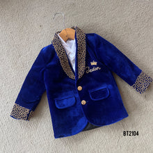 Load image into Gallery viewer, BT2104 Royal Velvet Boys Party wear Suit for Little Kings 👑💙