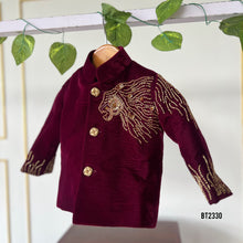 Load image into Gallery viewer, BT2330 🦁 Little King’s Majestic Sherwani – Rule the Celebration! 👑✨
