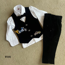 Load image into Gallery viewer, BT2252 🏎️ Vroom into Style – Classic Black Racer Suit for Little Speedsters! 🔥