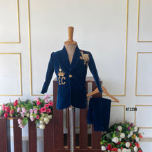 Load image into Gallery viewer, BT2298 🌟 Midnight Royalty Velvet Blazer – Dress Your Prince Like a King! 👑✨