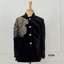 Load image into Gallery viewer, BT2556 Royal Black Velvet Lion Family Combo (Dad & Sons)