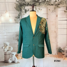 Load image into Gallery viewer, BT2503 Emerald Green Family Combo Outfit | Dad, Mom & Baby Matching Party Wear Set