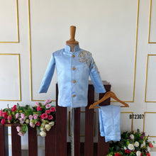 Load image into Gallery viewer, BT2307 ✨ Prince Charming’s Dream Outfit – Sky Blue Royal Bandhgala ✨