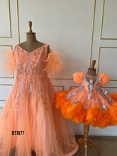 Load image into Gallery viewer, BT1877 Sunset Charm - Fluffy Orange Party Dress
