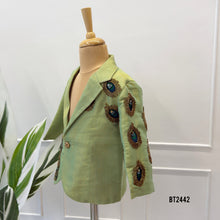 Load image into Gallery viewer, BT2442 Designer Baby Boy Party Wear Blazer with Peacock Handwork