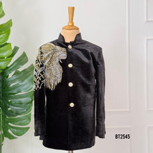 Load image into Gallery viewer, BT2556 Royal Black Velvet Lion Family Combo (Dad & Sons)