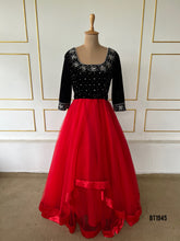 Load image into Gallery viewer, BT1945 Elegant Red and Black Baby Dress