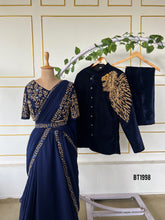 Load image into Gallery viewer, BT1998 🌟 Regal Family Combo – Embroidered Elegance for Moms & Dads 💙🦁