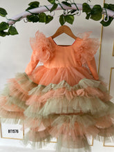 Load image into Gallery viewer, BT1576 Sunset Ruffle Whirl Dress
