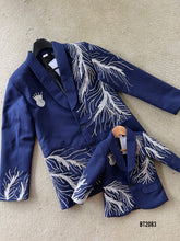 Load image into Gallery viewer, BT2083 🌌 Little Prince’s Navy Charm Party Wear Blazer For Little Boys 👑