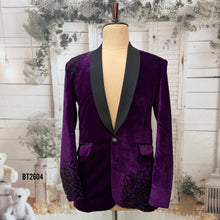 Load image into Gallery viewer, BT2604 – Royal Purple Velvet Party Wear Blazer for Dad