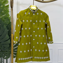 Load image into Gallery viewer, 💚 BT2464 Olive Majesty Dad Kurta with Dhoti Pants
