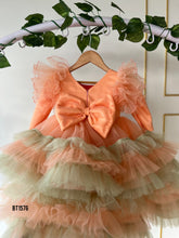 Load image into Gallery viewer, BT1576 Sunset Ruffle Whirl Dress