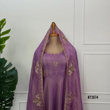Load image into Gallery viewer, BT2674 Lavender Designer Mom & Daughter Party Wear Gown with Dupatta