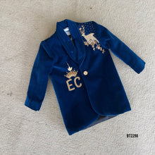 Load image into Gallery viewer, BT2298 🌟 Midnight Royalty Velvet Blazer – Dress Your Prince Like a King! 👑✨