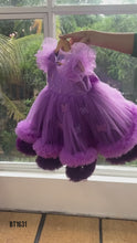 Load and play video in Gallery viewer, BT1631 Lavender Butterfly Dreams - Majestic Party Frock for Tots
