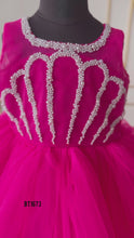 Load and play video in Gallery viewer, BT1673 Fuchsia Fantasy Gown - Dazzling Moments for Your Little Princess
