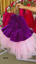 Load and play video in Gallery viewer, BT1711 Plum Princess Winter Gala Dress
