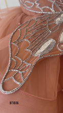 Load and play video in Gallery viewer, BT1836 Cinnamon Sparkle Butterfly Gown
