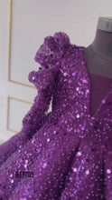 Load and play video in Gallery viewer, BT1705 Princess Sparkle – Enchanting Sequin Party Dress
