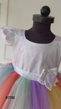 Load and play video in Gallery viewer, BT1749 Rainbow Whimsy Dress - Your Little One&#39;s Dream in Colors
