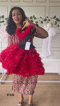 Load and play video in Gallery viewer, BT1436 Enchanted Garden Red Rose Embellished Dress for Little Ladies

