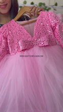 Load and play video in Gallery viewer, BT1654 Enchanting Pink Sequin Party Dress for Little Princesses

