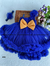 Load image into Gallery viewer, BT732 Sapphire Ruffle Extravaganza – A Royal Twirl Awaits