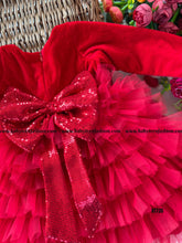 Load image into Gallery viewer, BT735 Radiant Red Rhapsody Dress – Capturing Hearts with Every Twirl