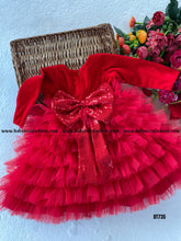 Load image into Gallery viewer, BT735 Radiant Red Rhapsody Dress – Capturing Hearts with Every Twirl