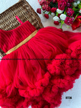 Load image into Gallery viewer, BT736 Ruby Ruffles – Enchanting Party Dress for Little Stars ✨