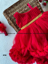 Load image into Gallery viewer, BT736 Ruby Ruffles – Enchanting Party Dress for Little Stars ✨