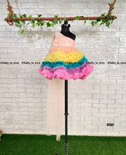 Load image into Gallery viewer, BT597 Rainbow Ruffle Delight: Color Splash Dress
