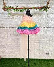 Load image into Gallery viewer, BT597 Rainbow Ruffle Delight: Color Splash Dress