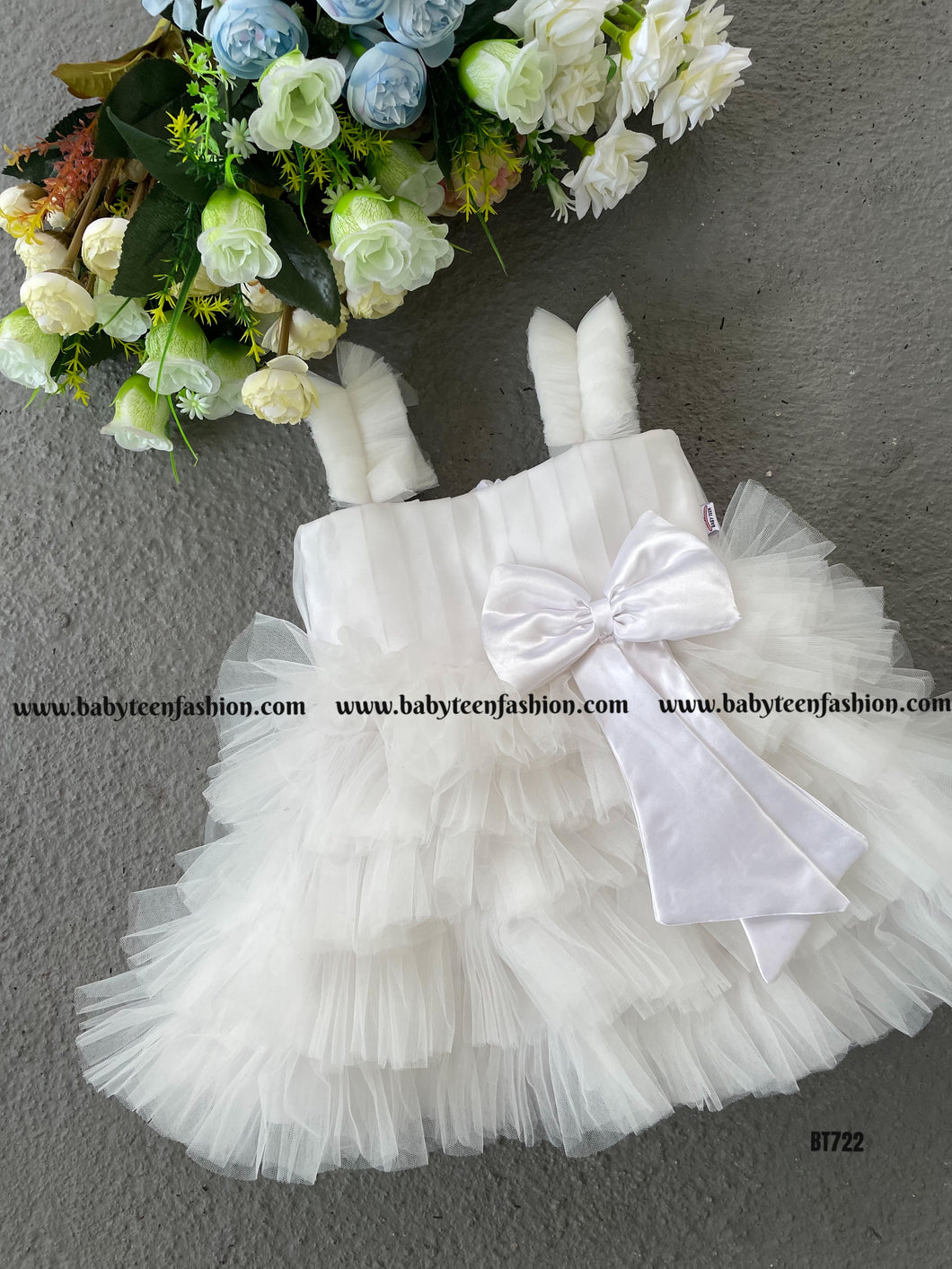 BT722 Angel's Whisper: Pure White Celebration Dress