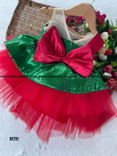 Load image into Gallery viewer, BT721 Emerald Twinkle: Festive Sequin Party Dress