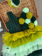 Load image into Gallery viewer, BT831 Blossom Fiesta: Enchanting Layered Party Dress for Your Little Star