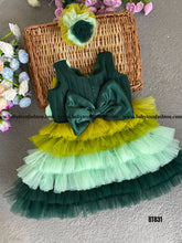 Load image into Gallery viewer, BT831 Blossom Fiesta: Enchanting Layered Party Dress for Your Little Star